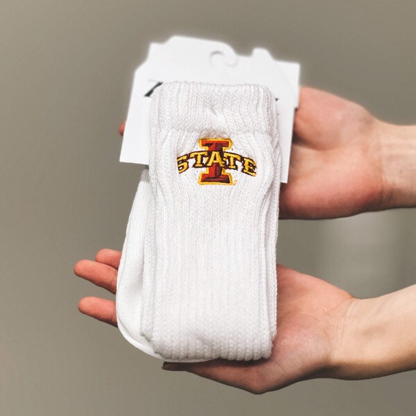 ZooZatz I-State White Slouchy Socks